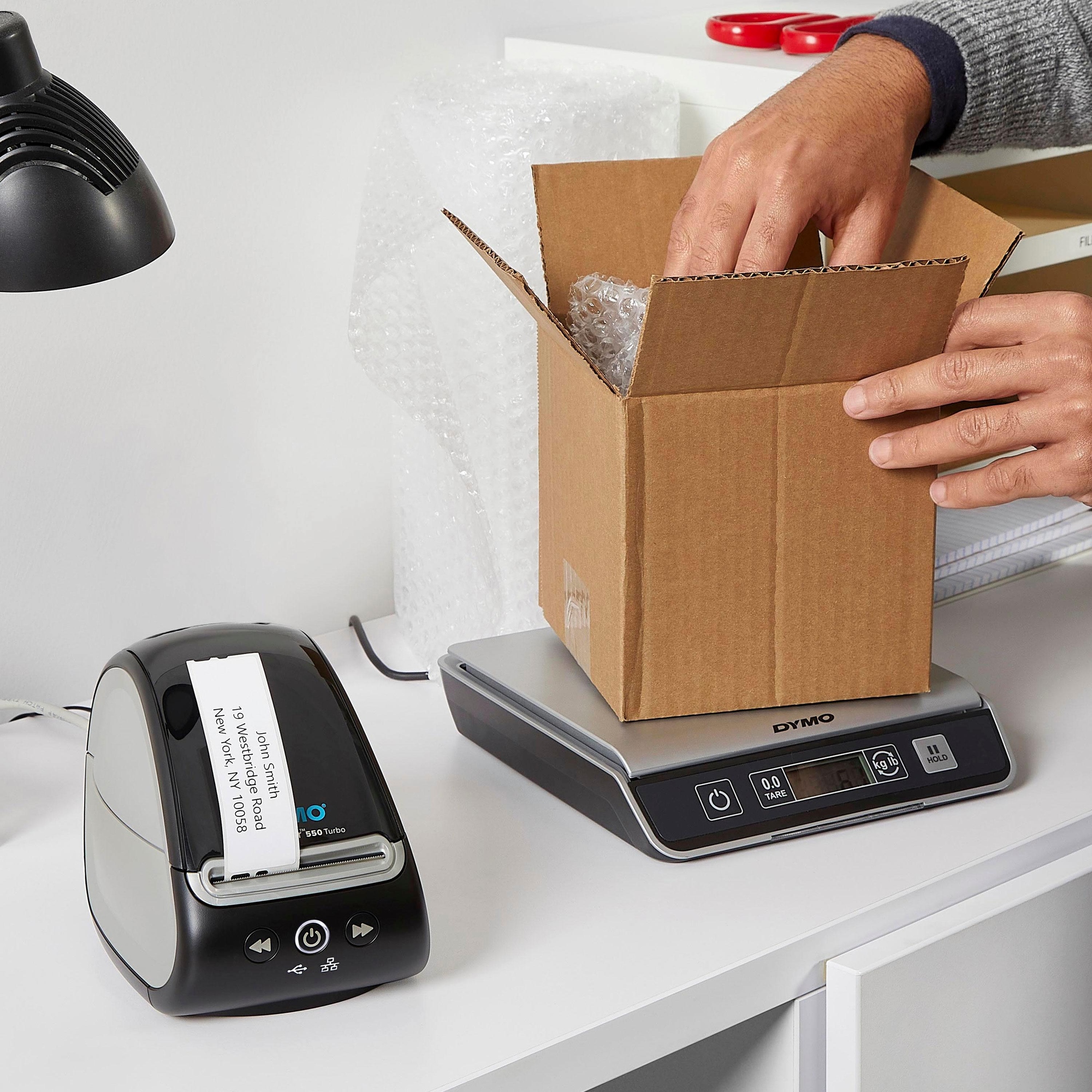 DYMO® Etikettendrucker LabelWriter™ 550 Turbo 90 Etik./Min. USB-A, LAN inkl. 20 Starter Etiketten (89 x 36 mm), Adapter, Netzkabel, USB-Kabel, Kurzanleitung