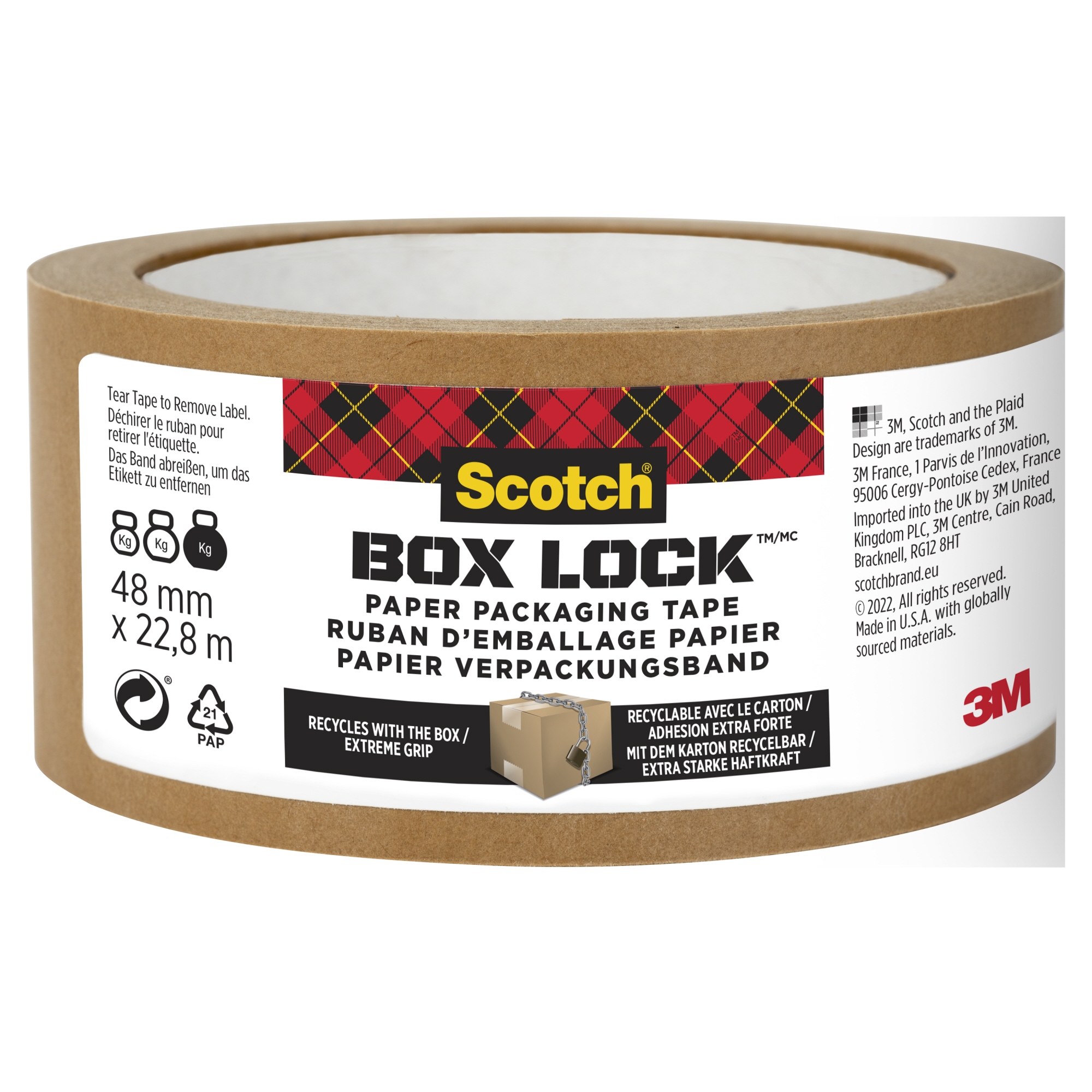 Scotch® Packband Box Lock™ 48 mm x 22,8 m (B x L) braun