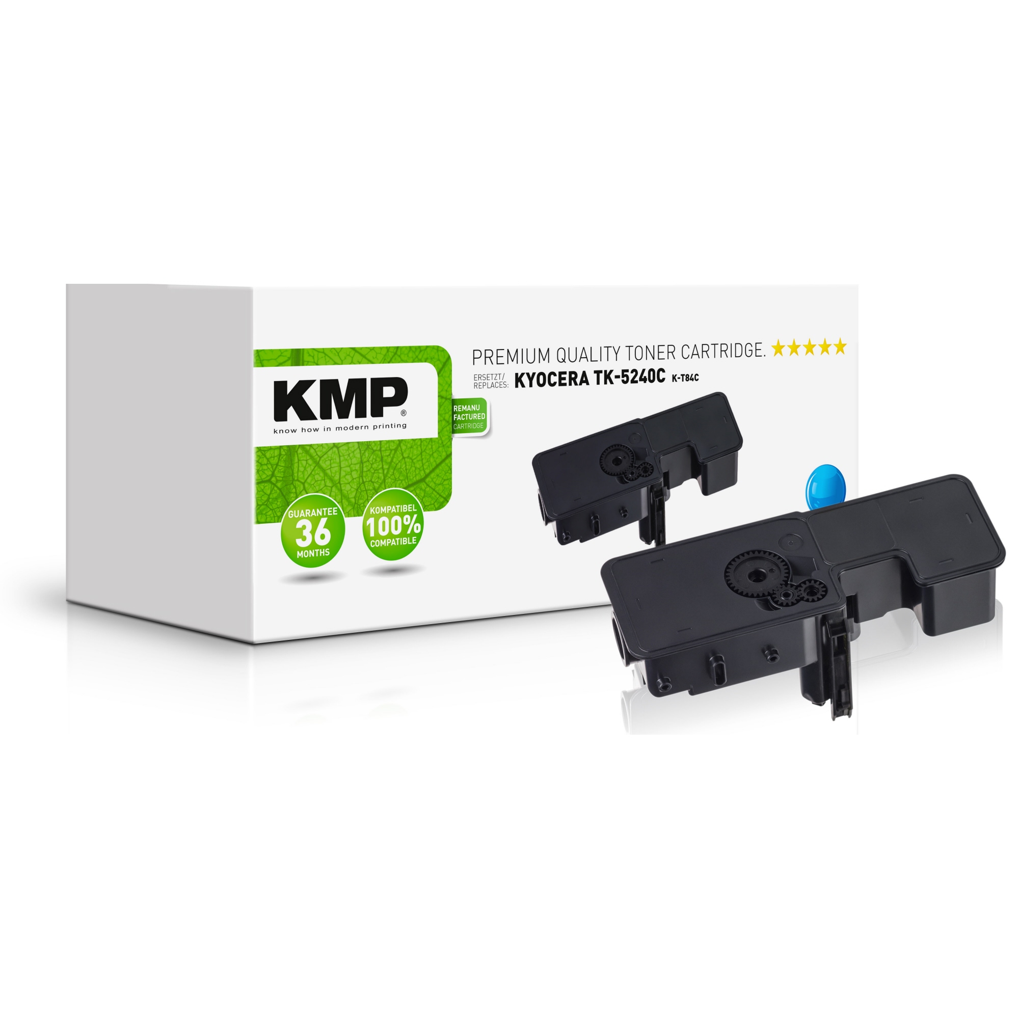 KMP Toner kein Originalzubehör Kompatibel mit: KYOCERA TK-5240C K-T84C ca. 3.000 Seiten cyan