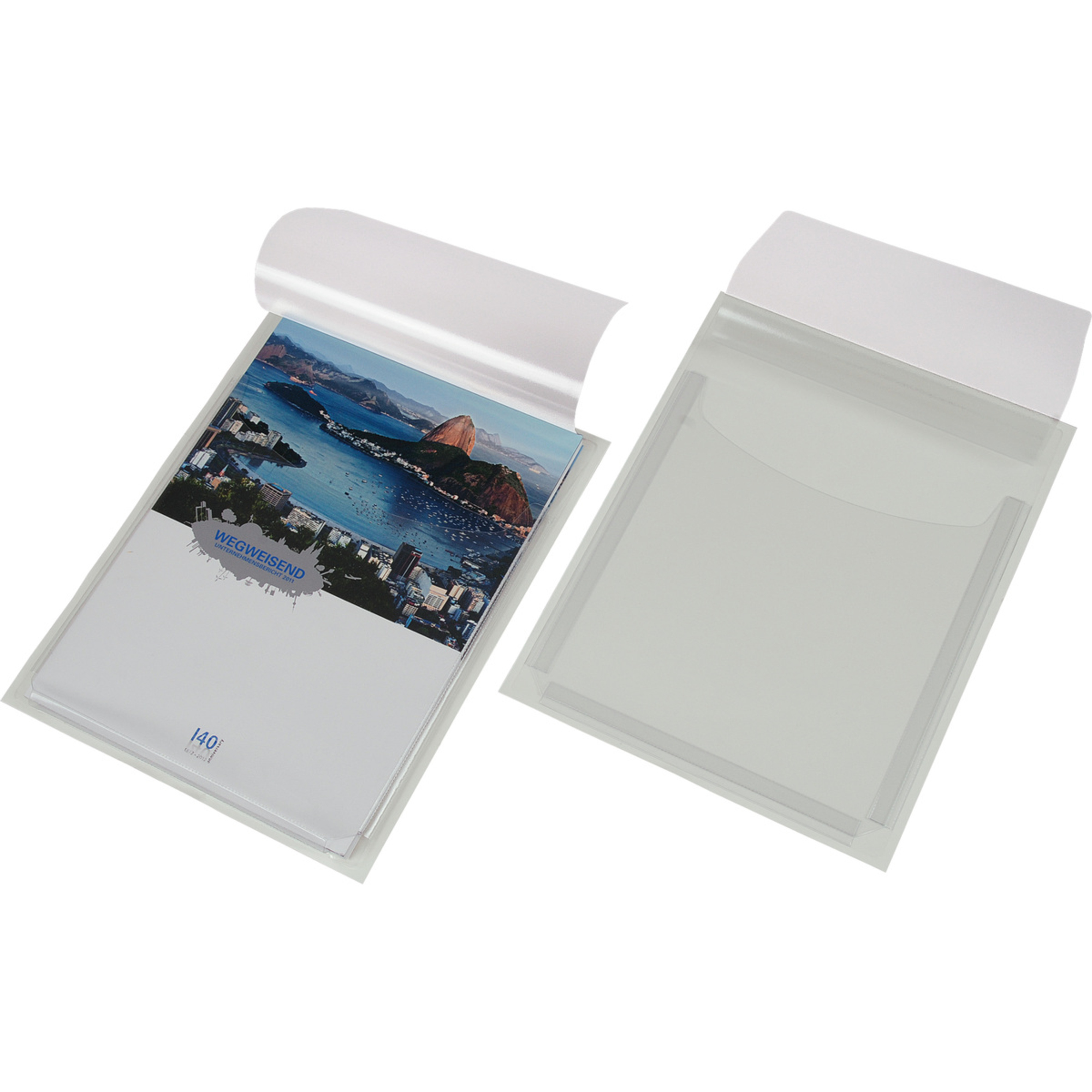 EICHNER Selbstklebetasche 23 x 30,5 cm (B x H) DIN A4 Vinyl transparent 10 St./Pack.
