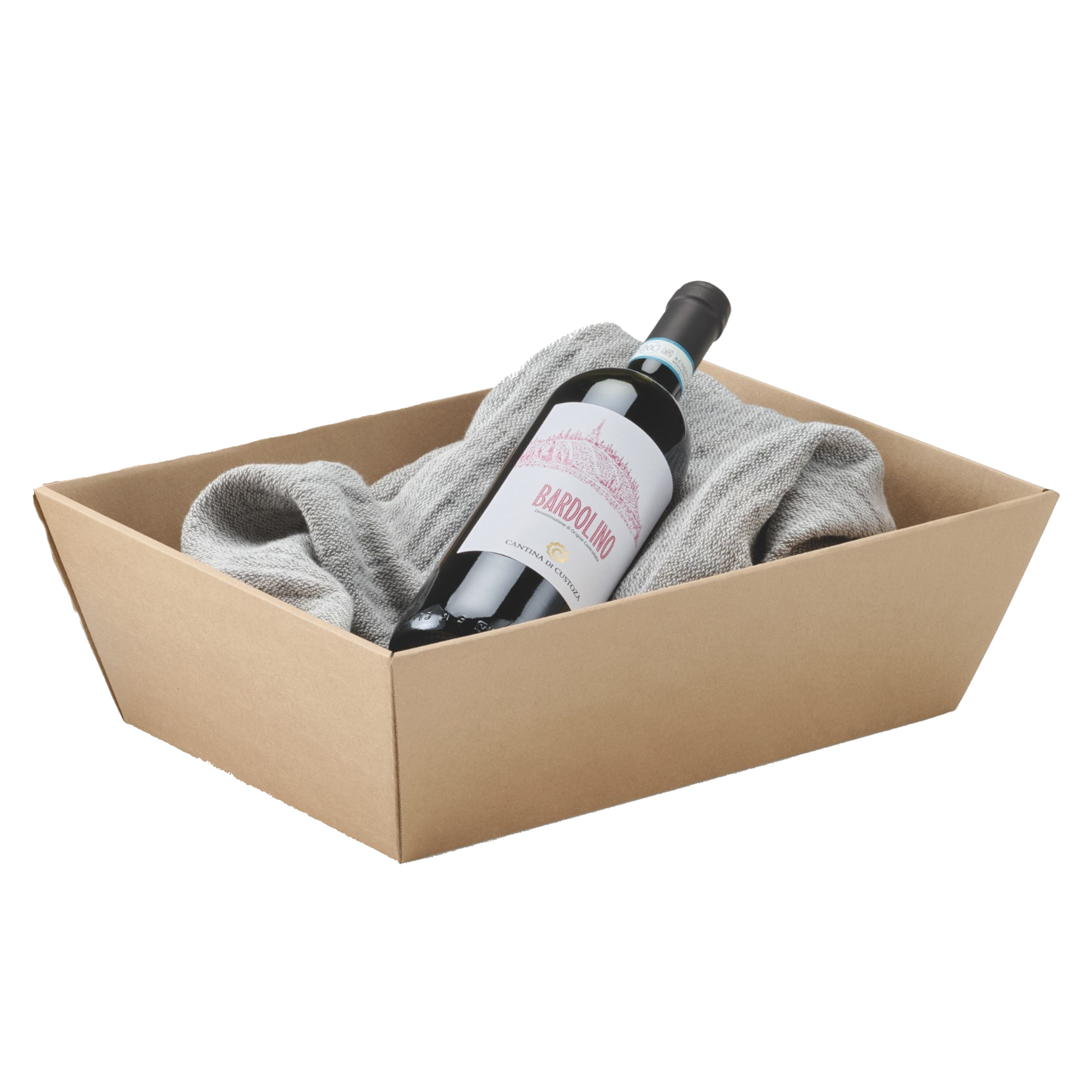 ColomPac® Präsentkorb 23 x 10 x 17 cm (B x H x T) nicht gefüllt Wellpappe braun