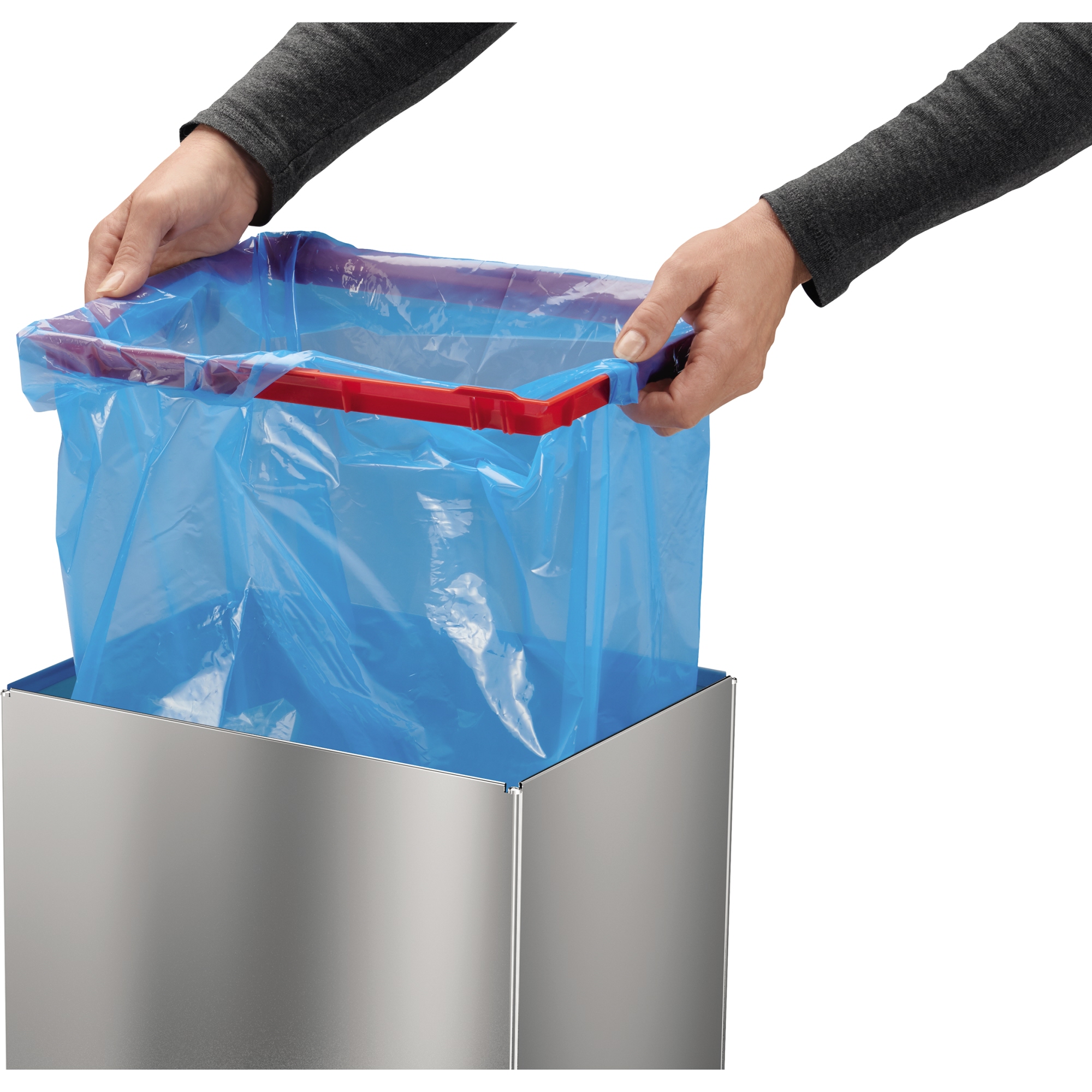 Hailo Abfalleimer Big-Box Swing XL 52l Edelstahl edelstahl 1 Sortierfach