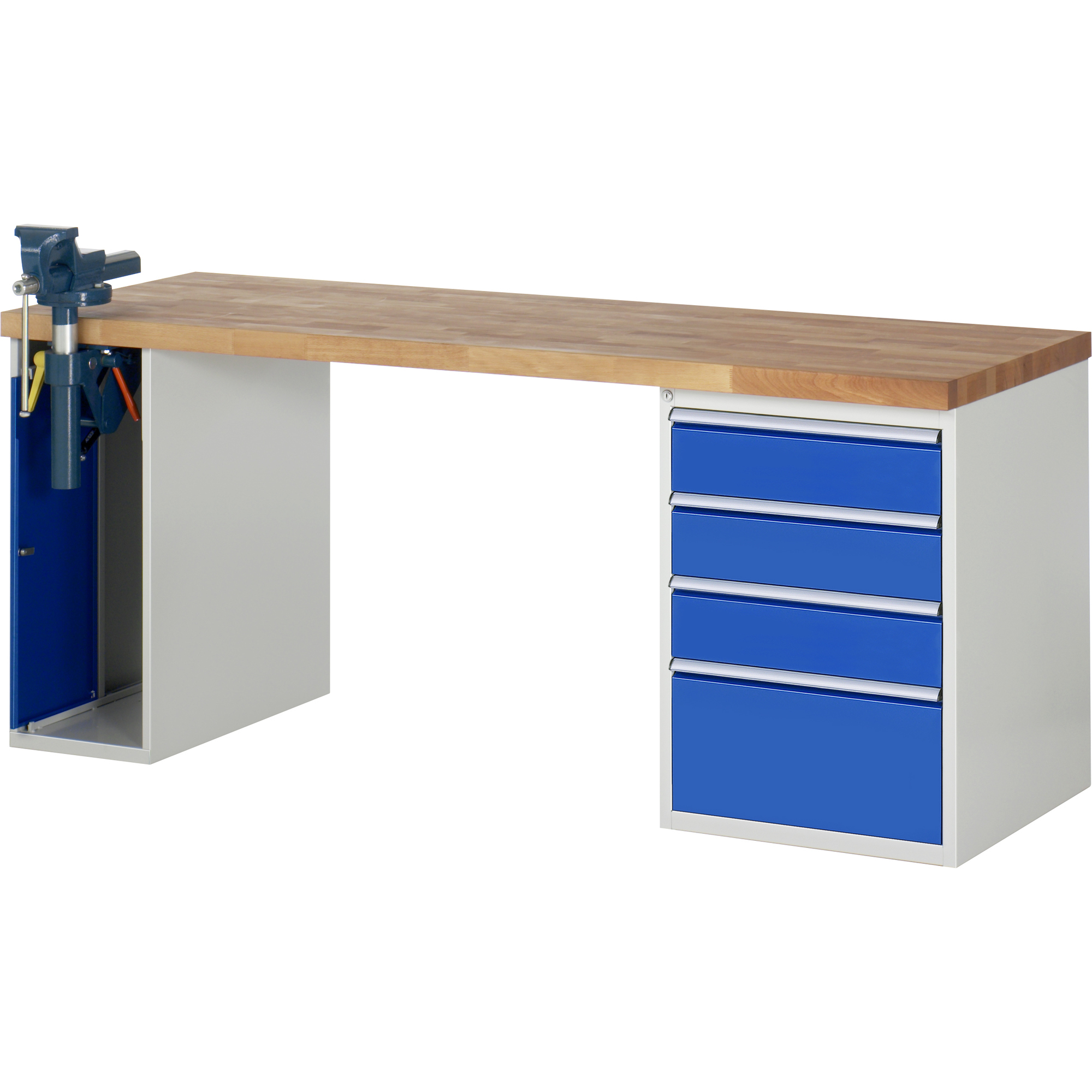 RAU Werkbank 7000 2.000 x 890 x 700 mm (B x H x T) enzianblau lichtgrau
