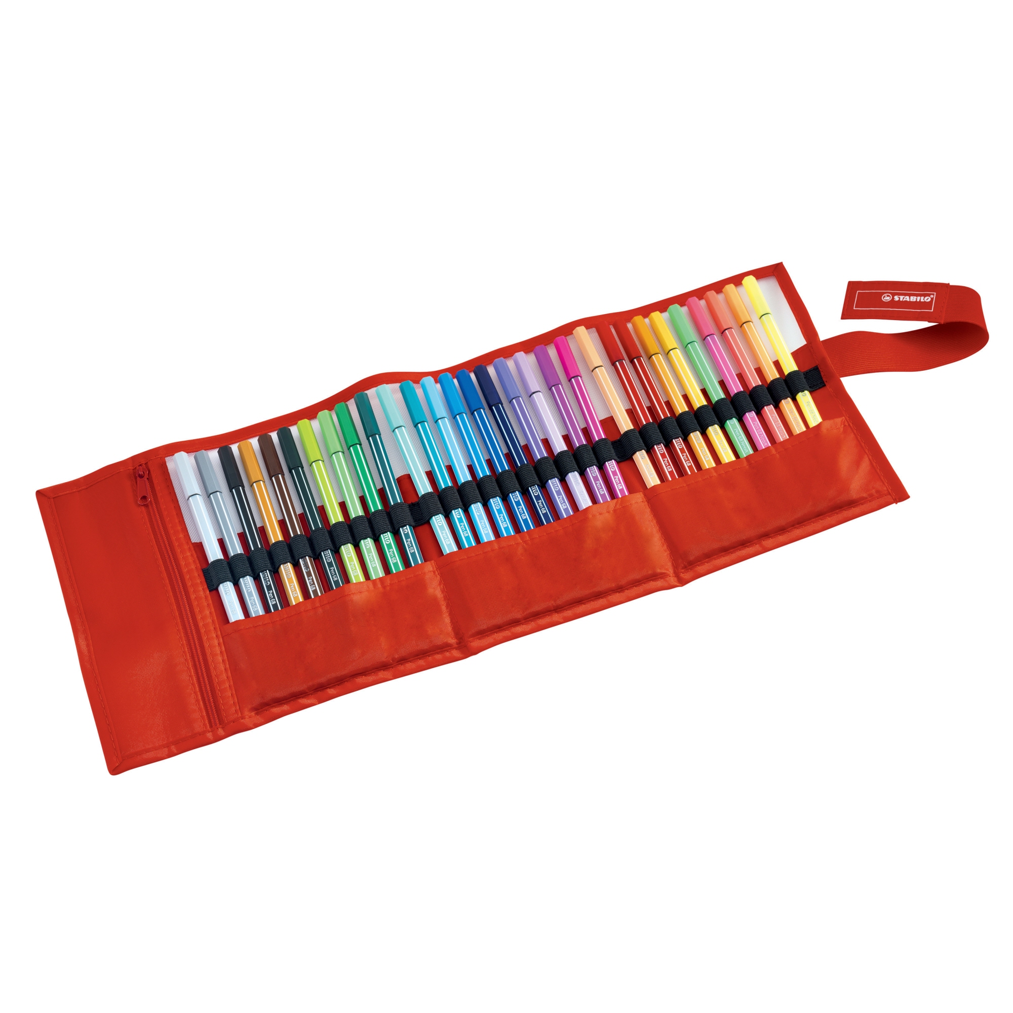 STABILO® Fasermaler Pen 68 Rollerset 1mm farbig sortiert nicht auswaschbar 30 St./Pack.