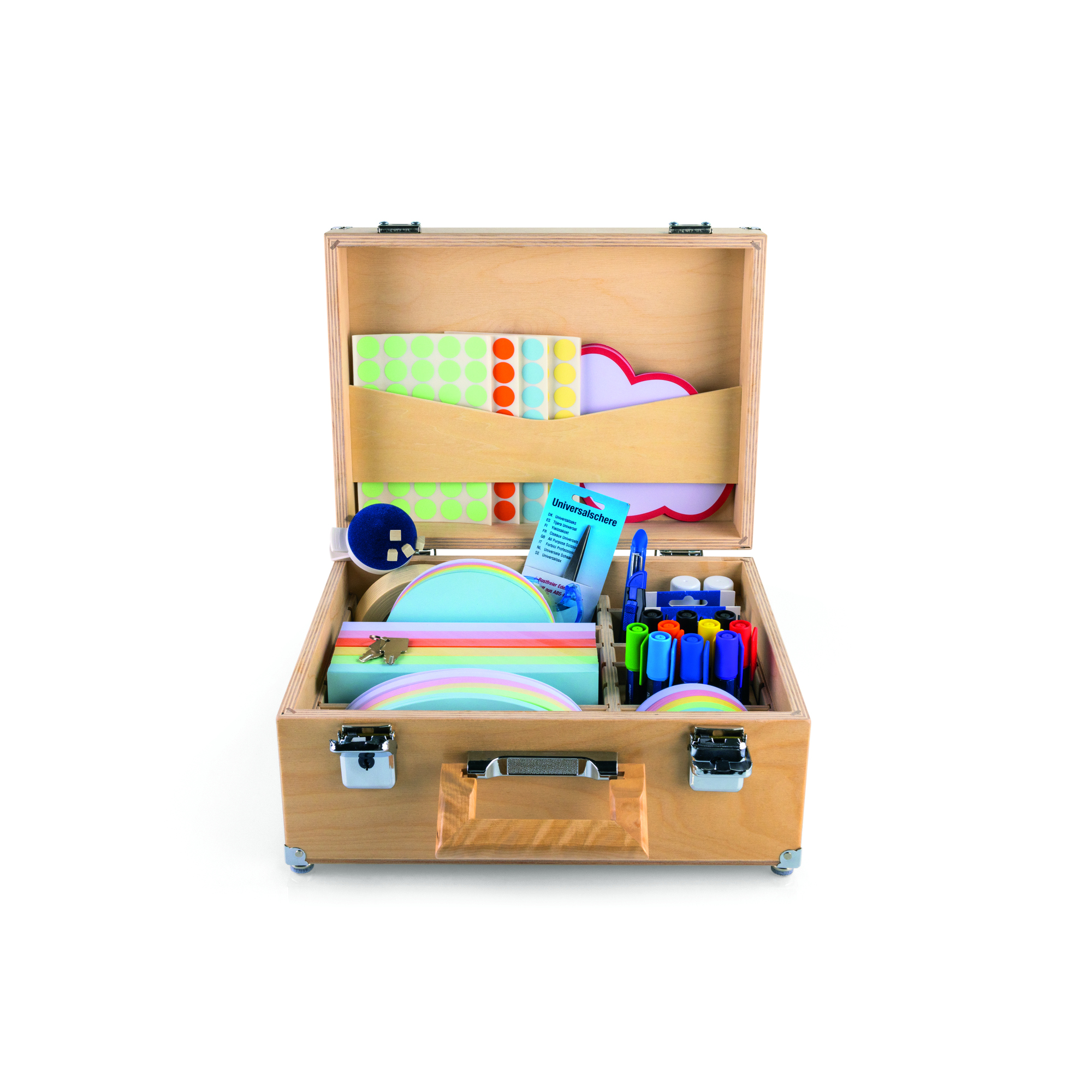 magnetoplan® Moderationskoffer Wood Series 36 x 27 x 17 cm (B x H x T) Birkenholz hellbraun