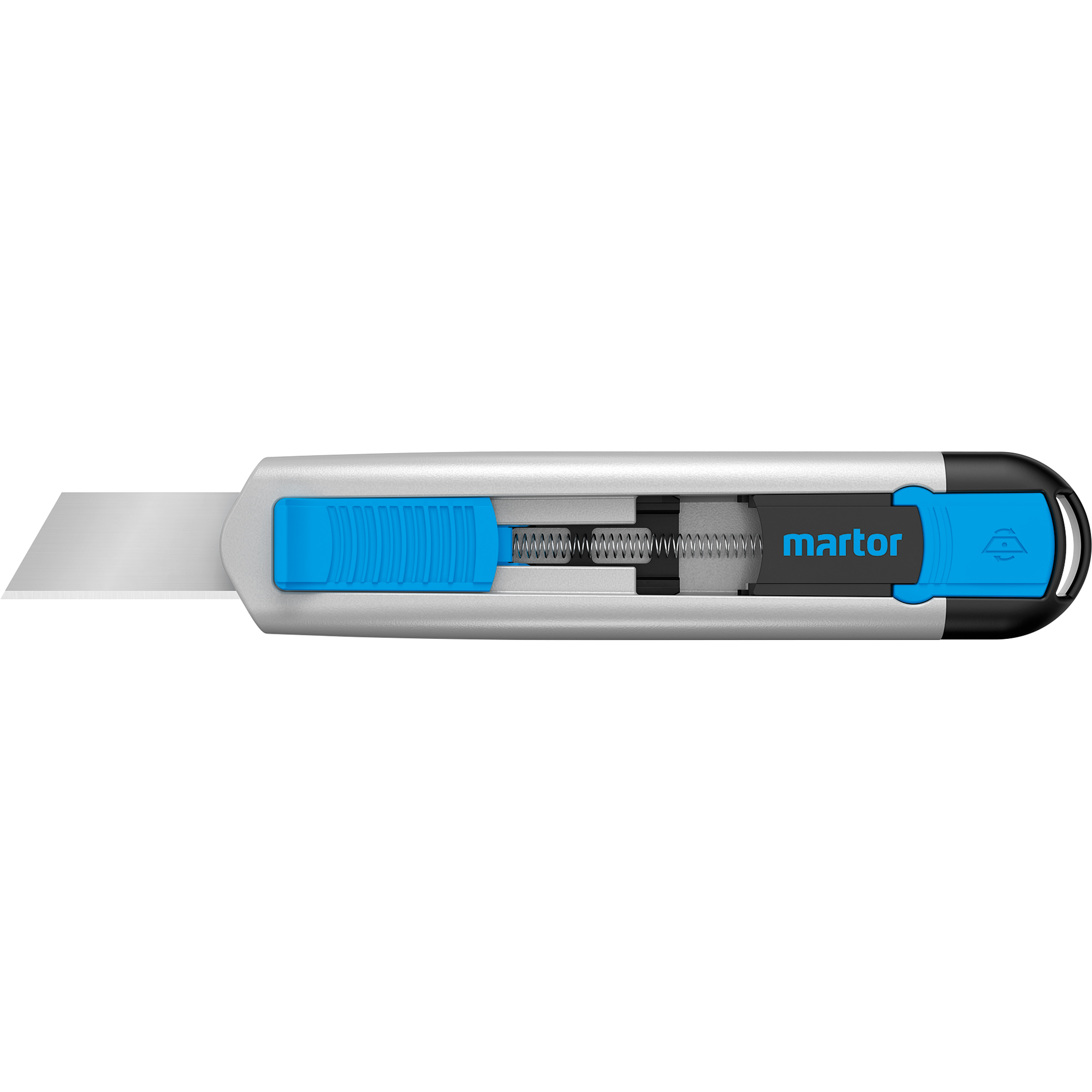 MARTOR Sicherheitsmesser SECUNORM 540 Mehrweg 17,7mm 36mm Stahl nicht rostfrei silber/cyan
