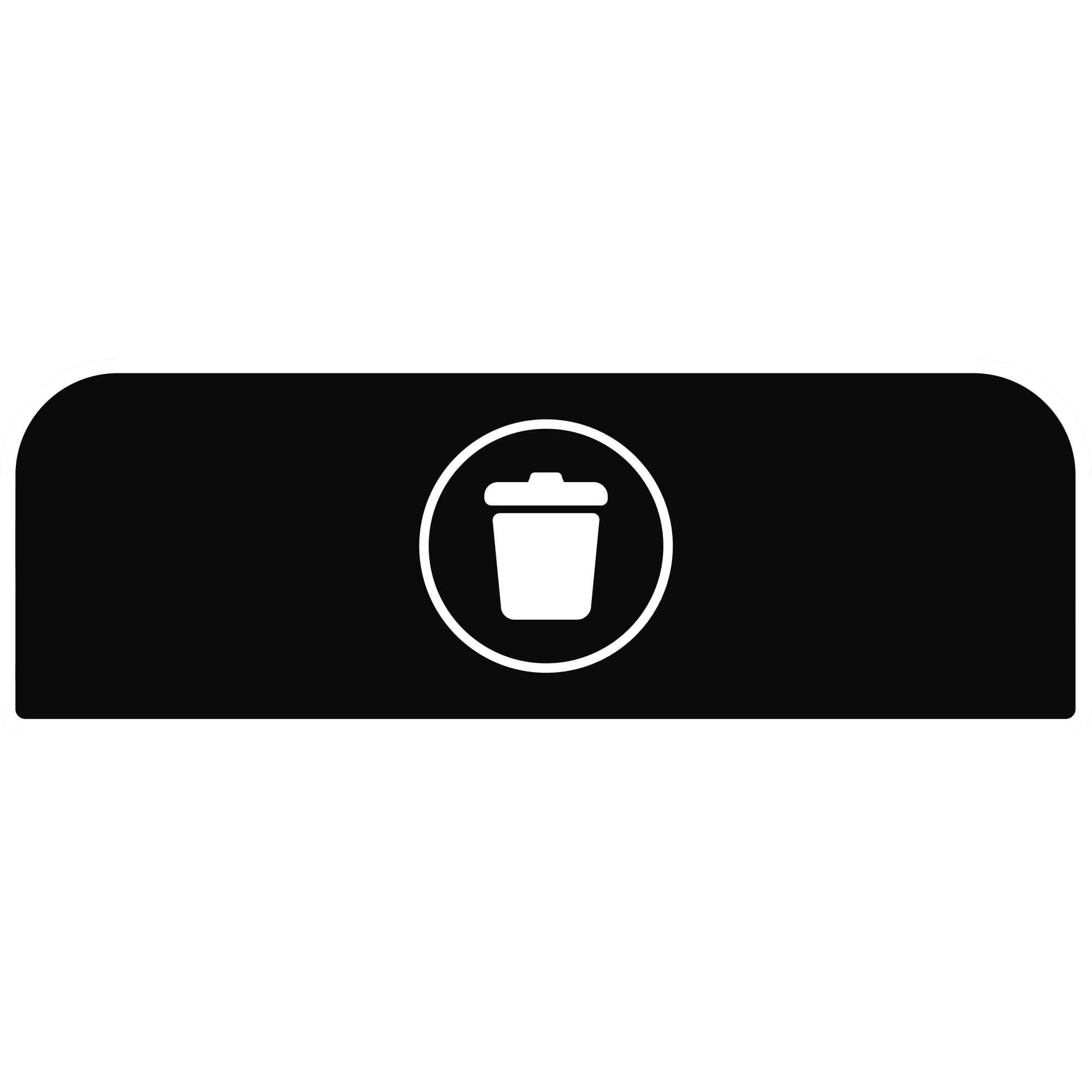 Rubbermaid Hinweisschild 48,9 x 20,36 cm (B x H) Restmüll Kunststoff