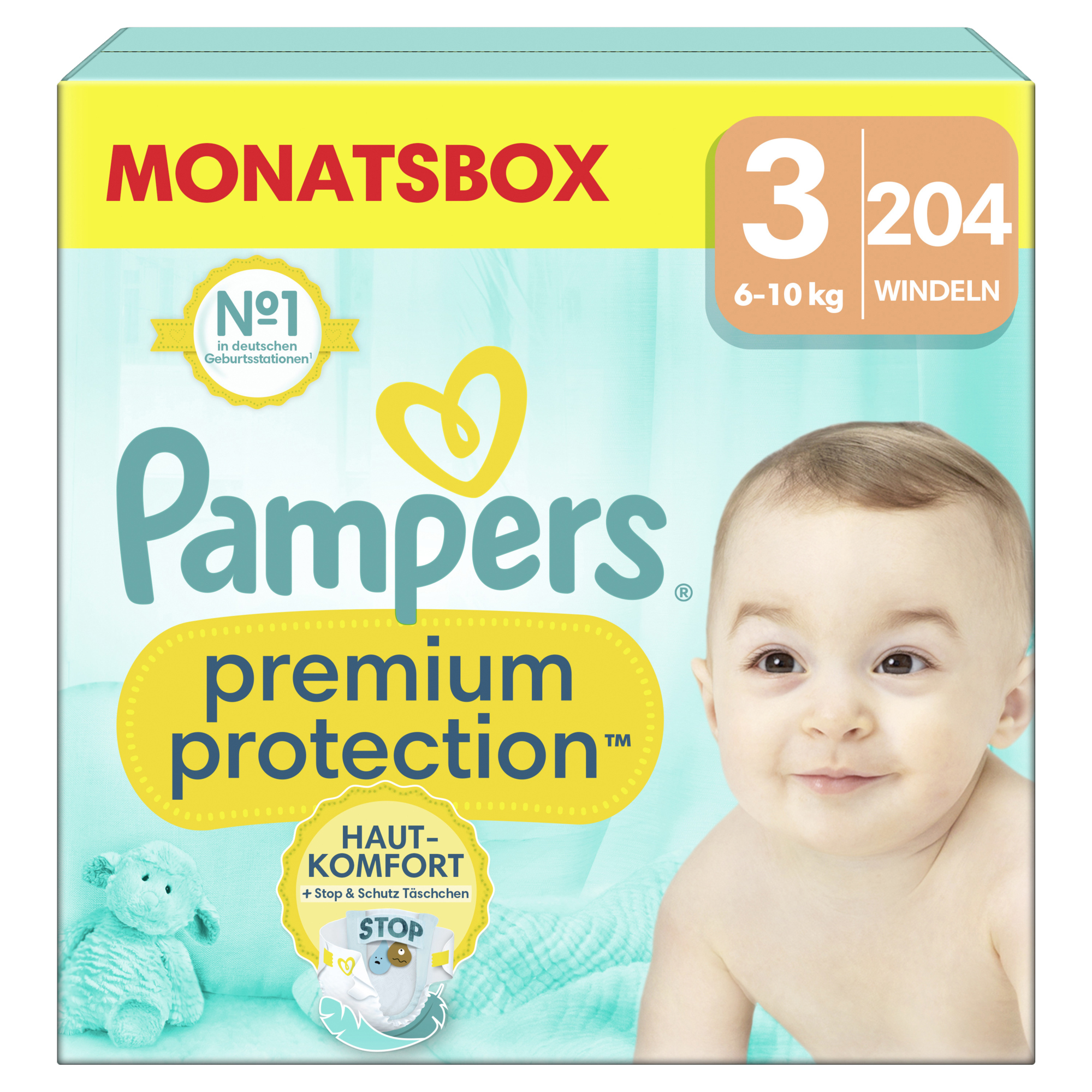 Pampers Windeln Premium Protection 3 (6-10 kg) 204 St./Pack.