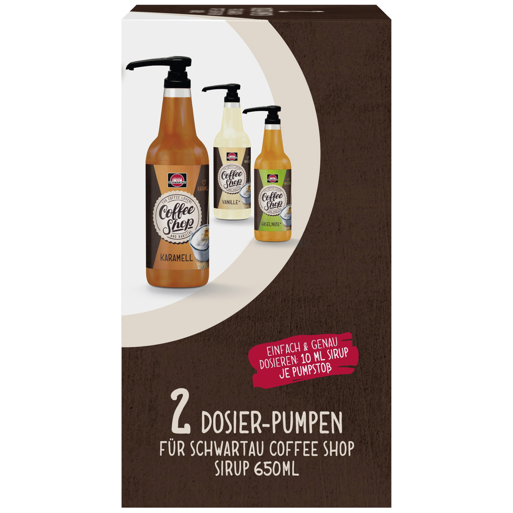 Schwartau Dosierpumpe Schwartau Sirup Coffee Shop 650 ml Kunststoff schwarz 2 St./Pack.