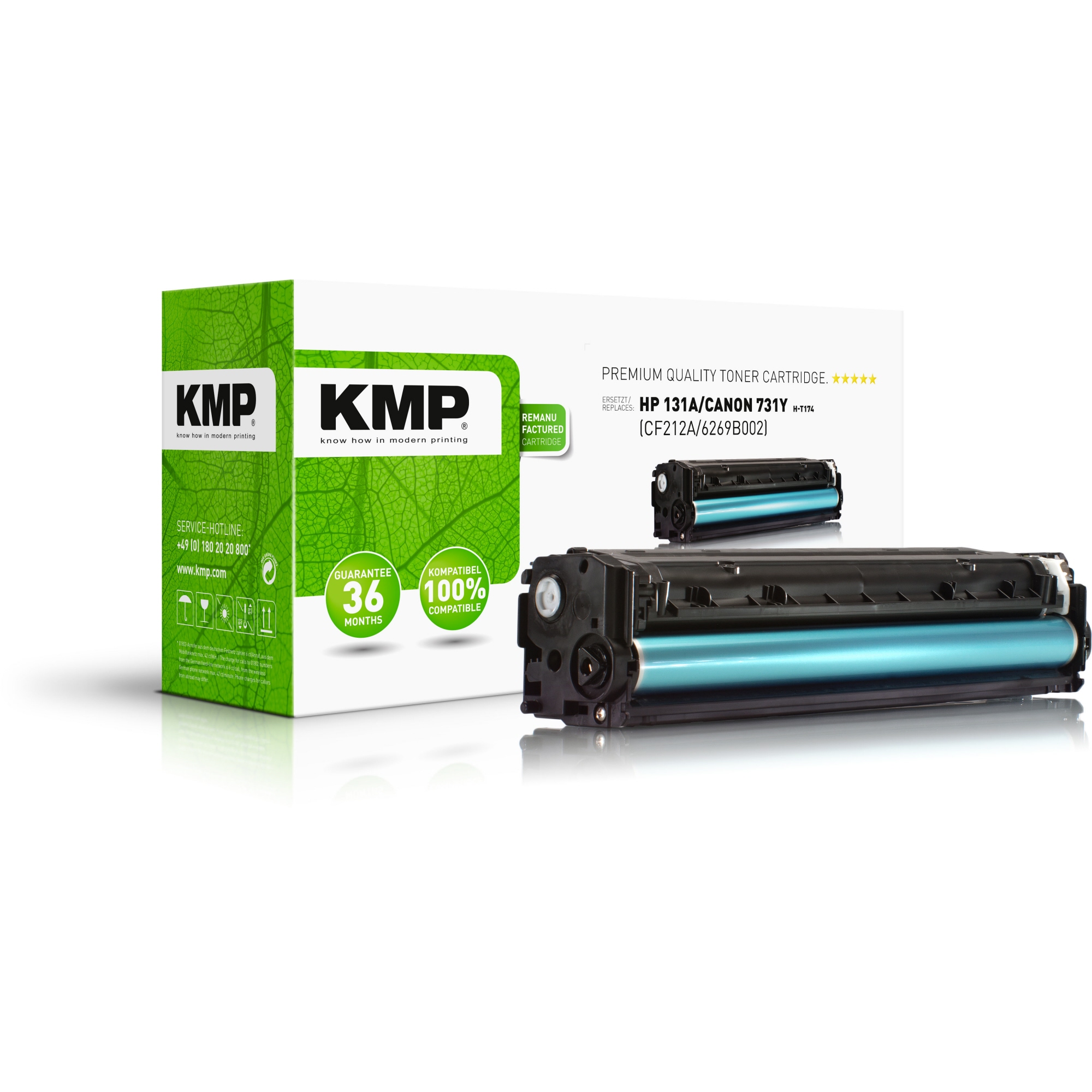 KMP Toner kein Originalzubehör Kompatibel mit: HP 131A H-T174 ca. 1.800 Seiten gelb