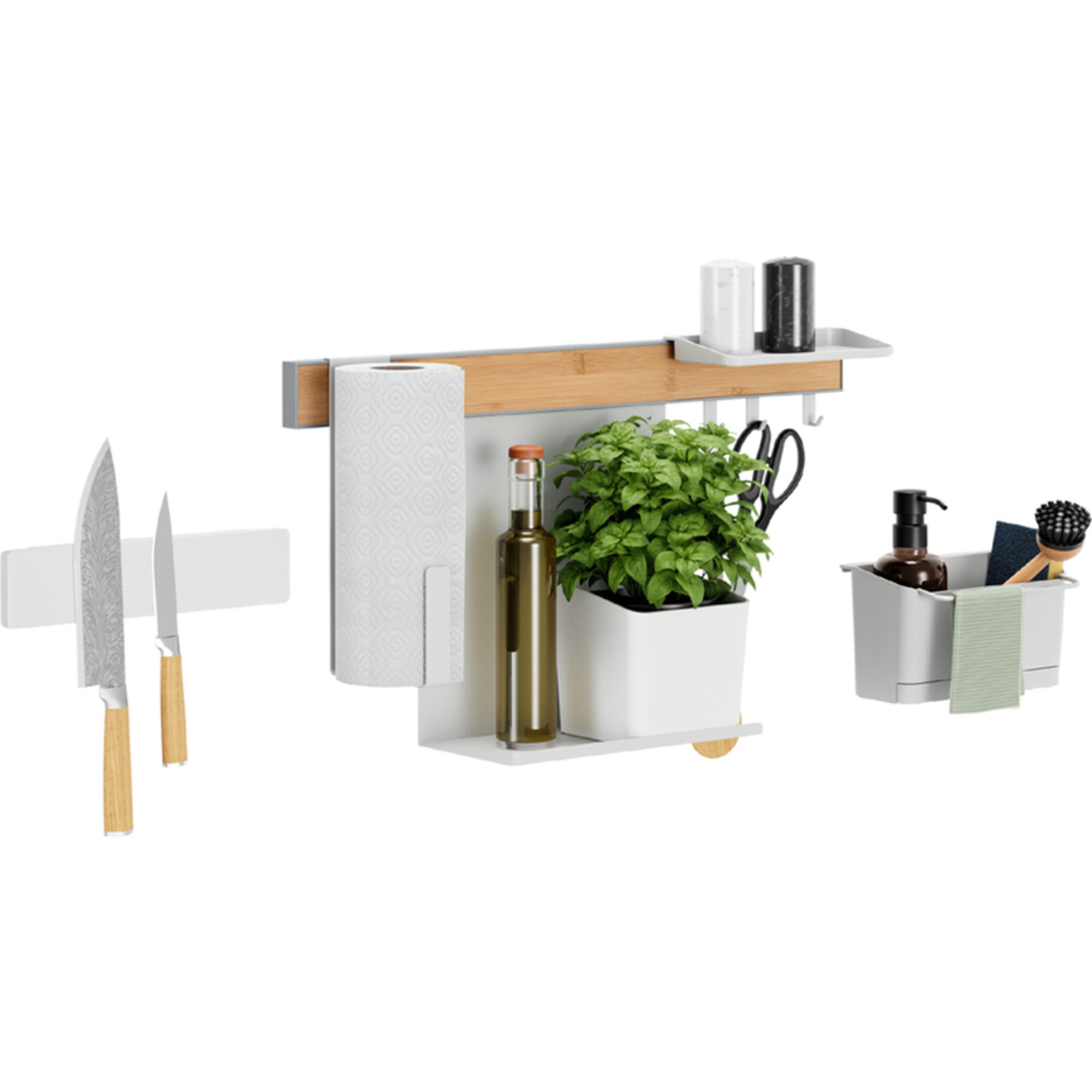 tesa® Küchenorganizer Kombi Set XL 86,5 x 34 x 14 cm (B x H x T)
