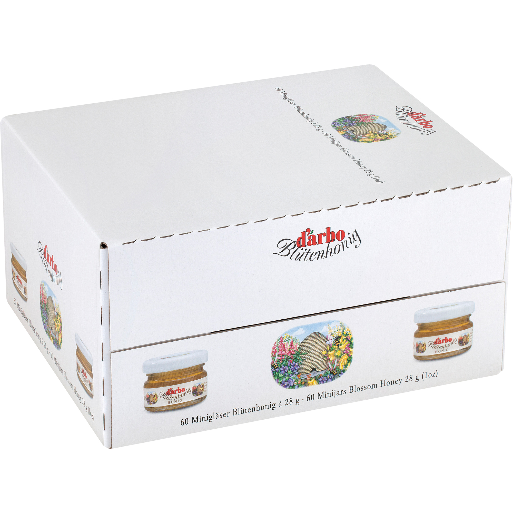 Darbo Honig Blüten Glas 60 x 28 g/Pack.