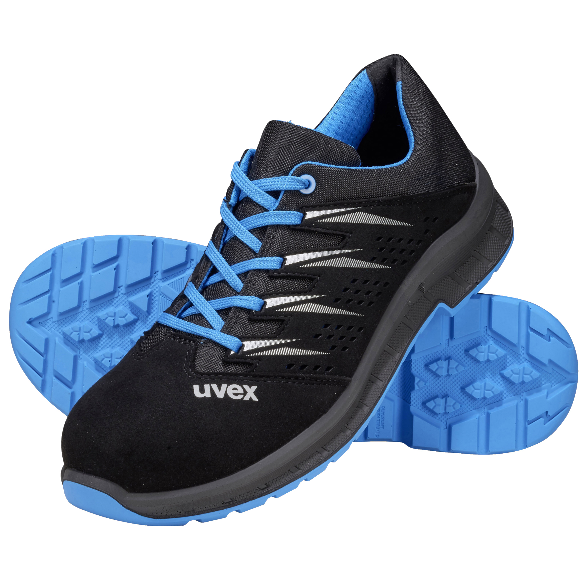 uvex Sicherheitsschuhe uvex 2 trend 46 S1 Mikrovelours schwarz/blau