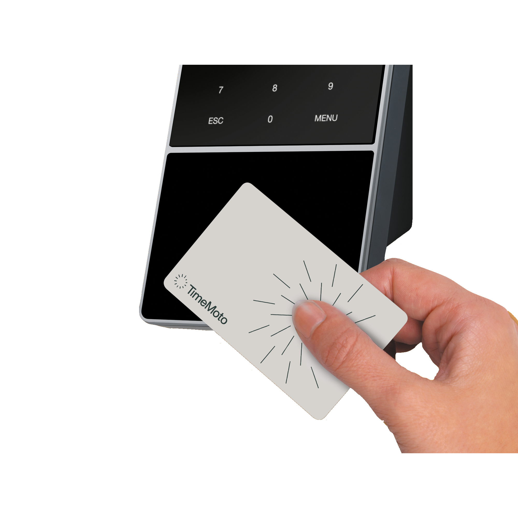 TIMEMOTO Zeiterfassungssystem TM-838 SC 9,95 x 21,5 x 4,43 cm (B x H x T) RFID-Sensor Windows® universell LAN, WiFi, USB-Host
