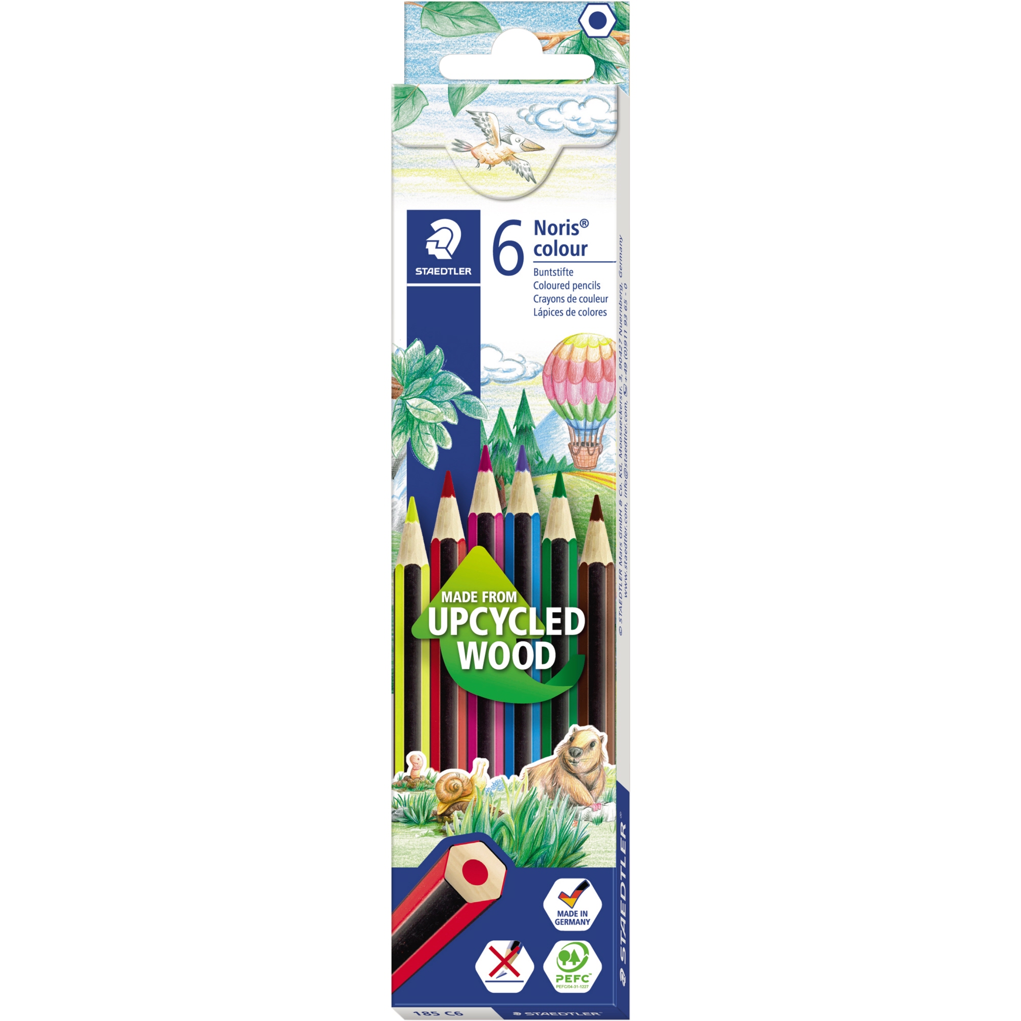STAEDTLER® Buntstift Noris® colour 185 farbig sortiert 6 St./Pack.