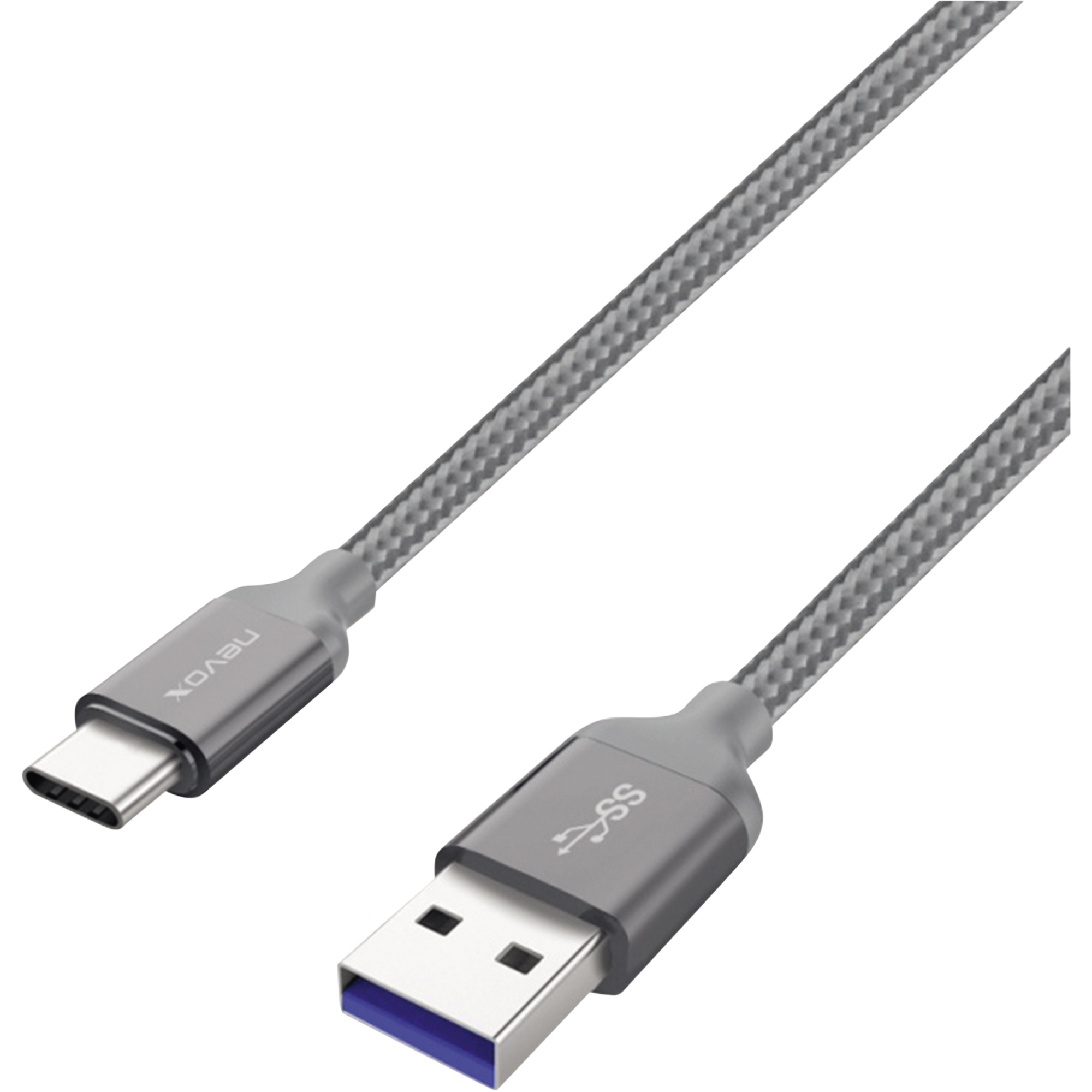 nevox USB-Kabel 2m silbergrau