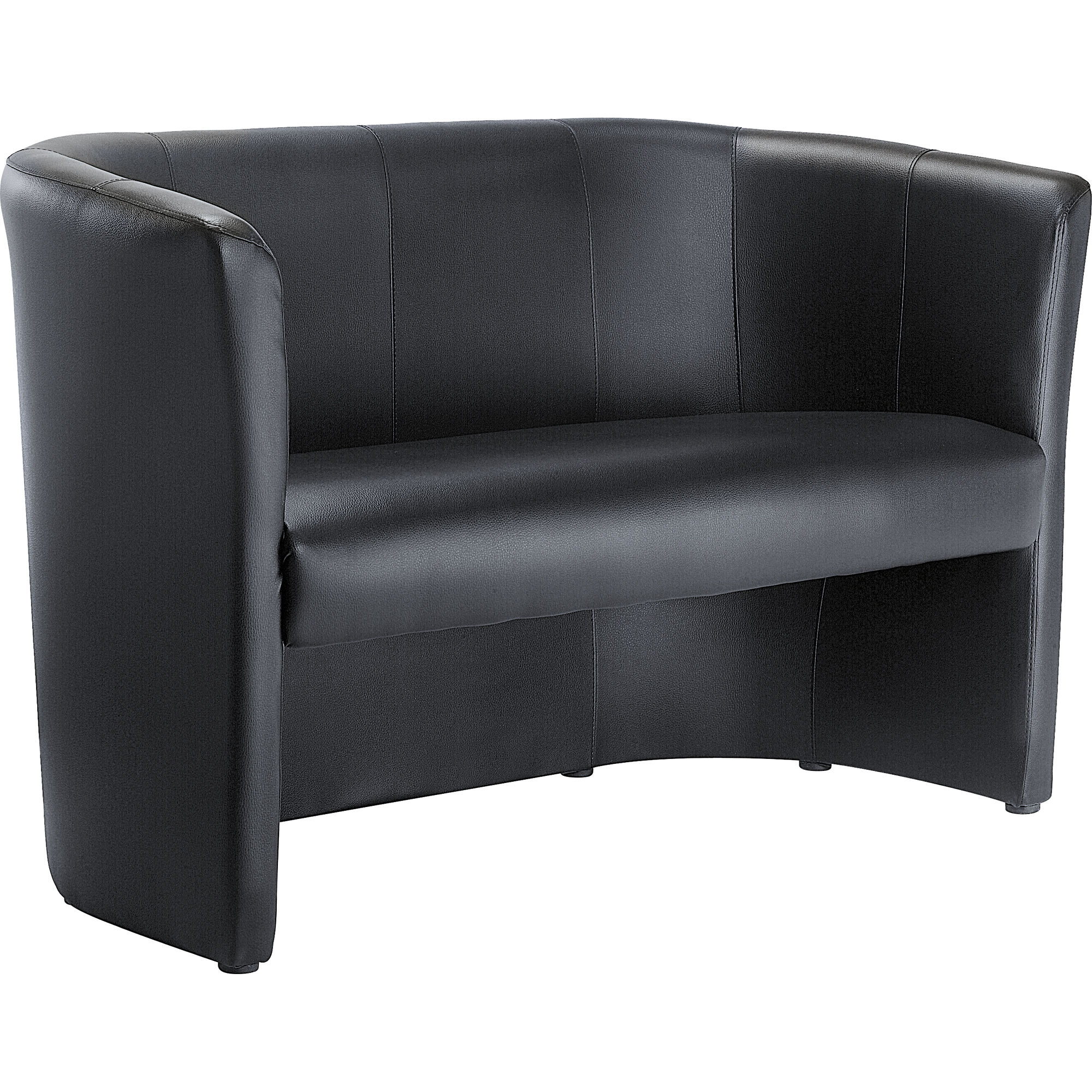 Sofa 127,5 x 76,5 x 61,5 cm (B x H x T) Leder schwarz