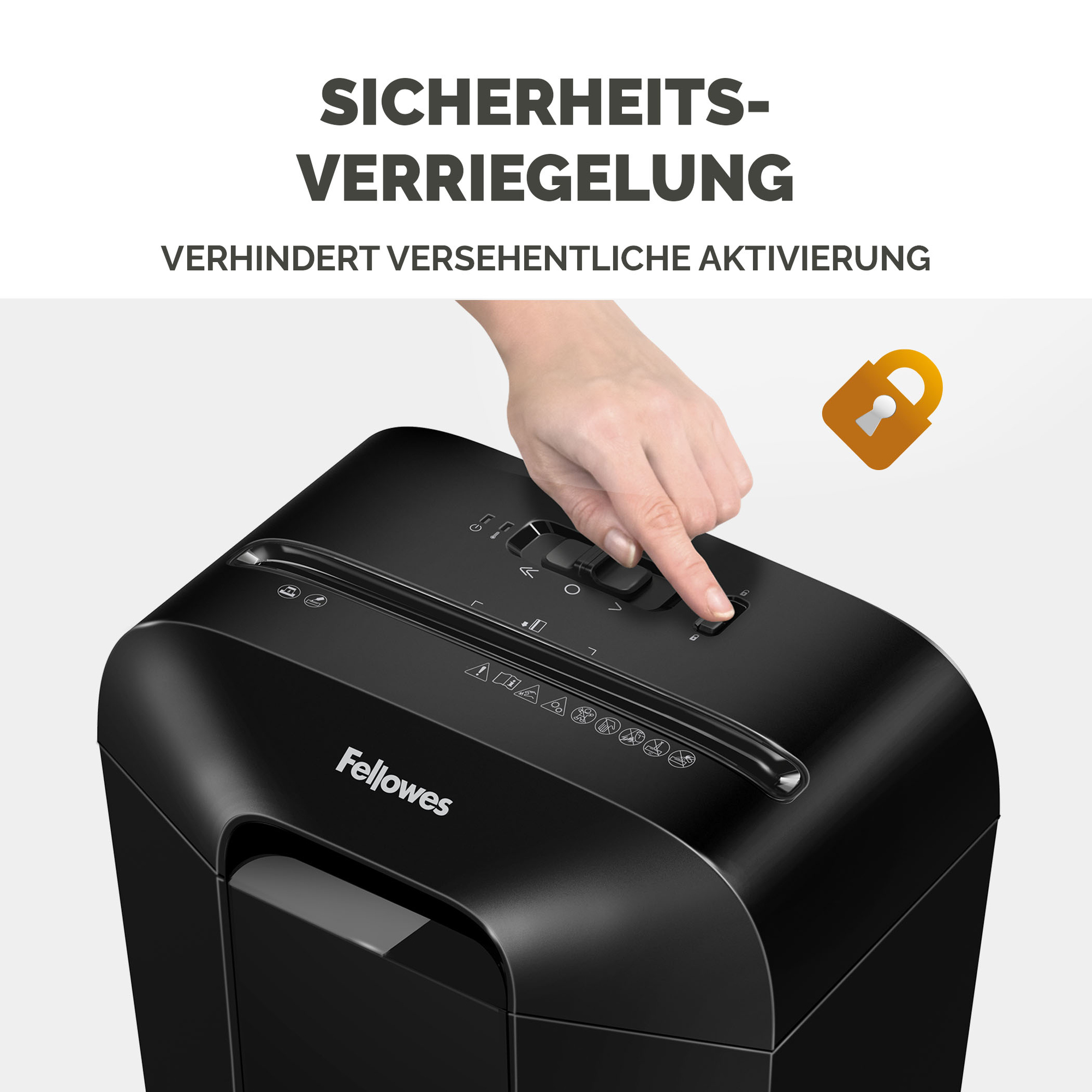 Fellowes® Aktenvernichter Powershred® LX25 P-4 Papier, Heftklammern, Büroklammern, Kreditkarten Partikelschnitt schwarz