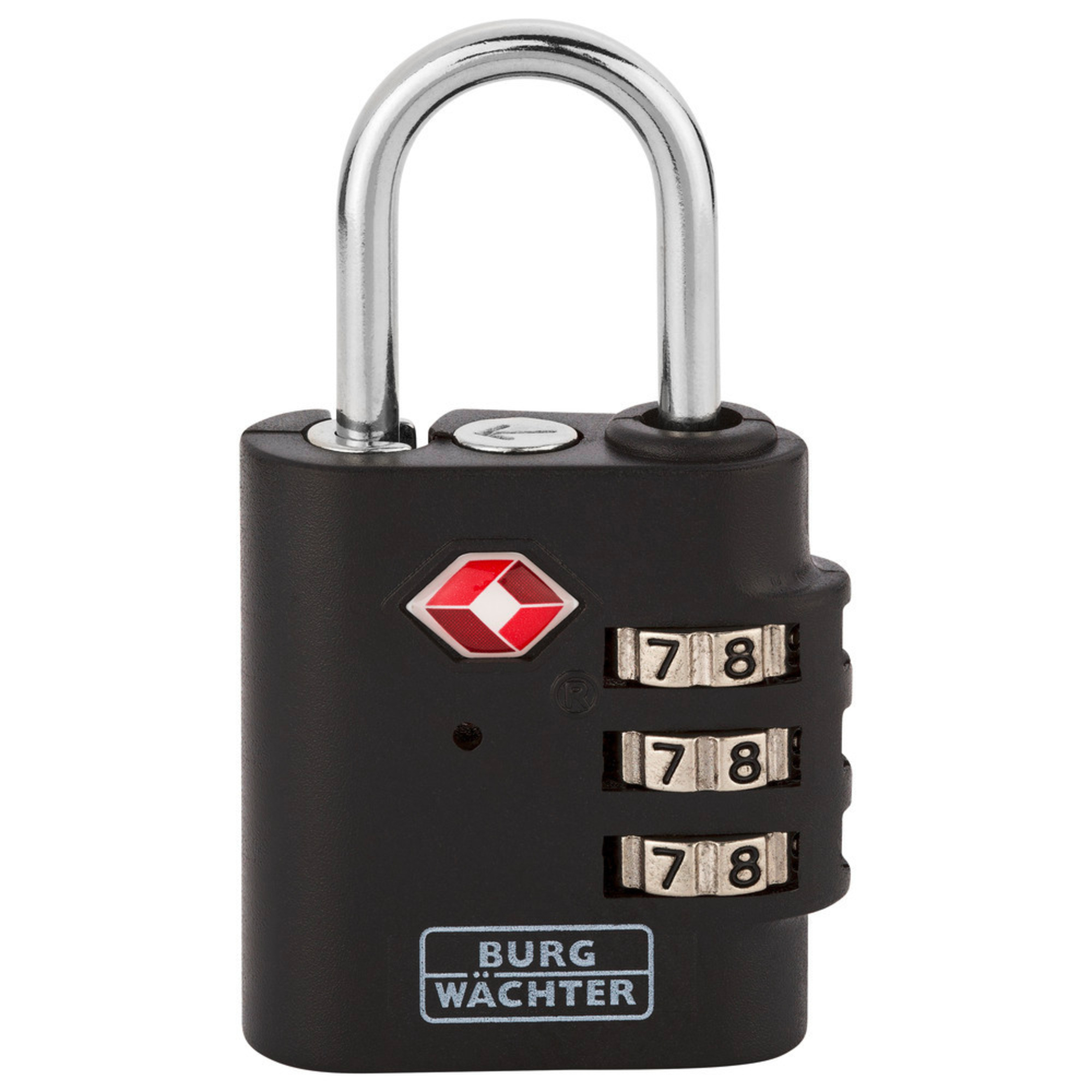 BURG-WÄCHTER Kofferschloss TSA 77 30 Zahlenkombinationsschloss 33,5 x 59 x 13,5 mm (B x H x T) Zink-Druck-Guss schwarz