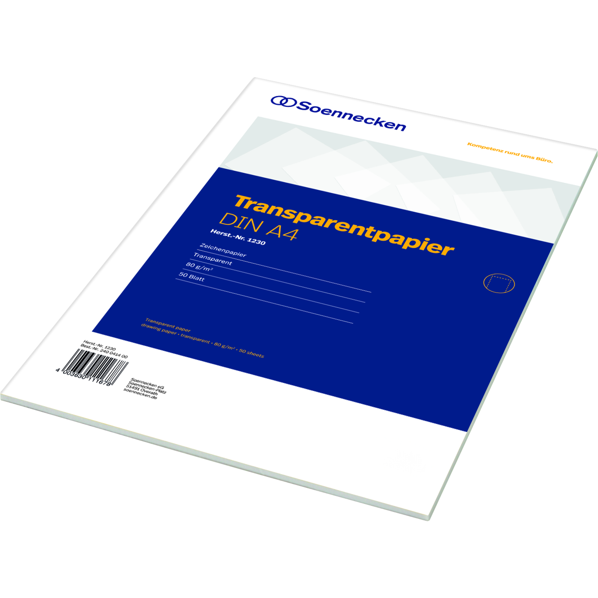 Soennecken Transparentpapier DIN A4 80g/m² weiß 50 Bl.