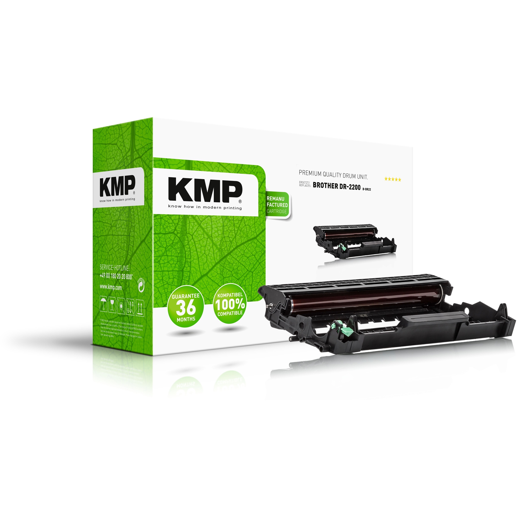 KMP Trommel Kompatibel mit: Brother DR-2200 B-DR22 ca. 12.000 Seiten schwarz