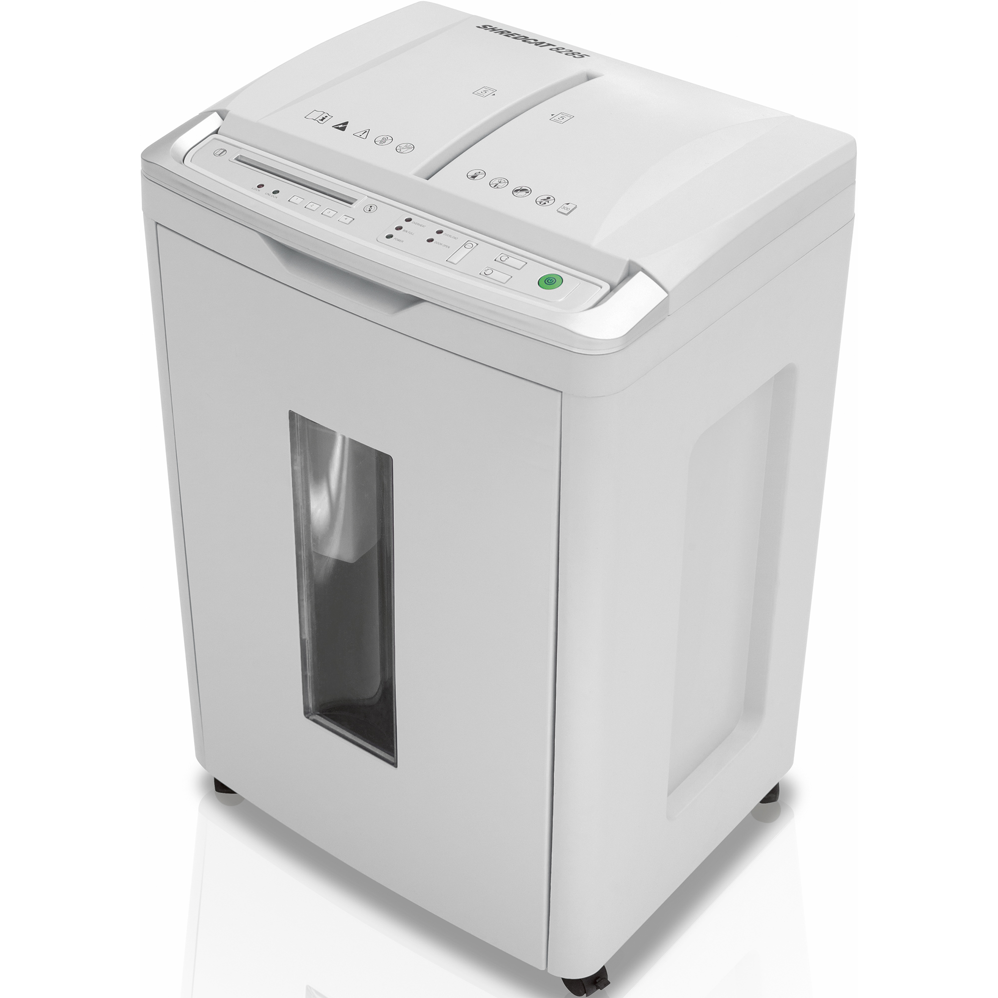 Shredcat Aktenvernichter SHREDCAT 8285 CC P-4 Papier, Heftklammern, Kreditkarten, CDs/DVDs Partikelschnitt 6 Bl. manuell, 350 Bl. automatisch hellgrau