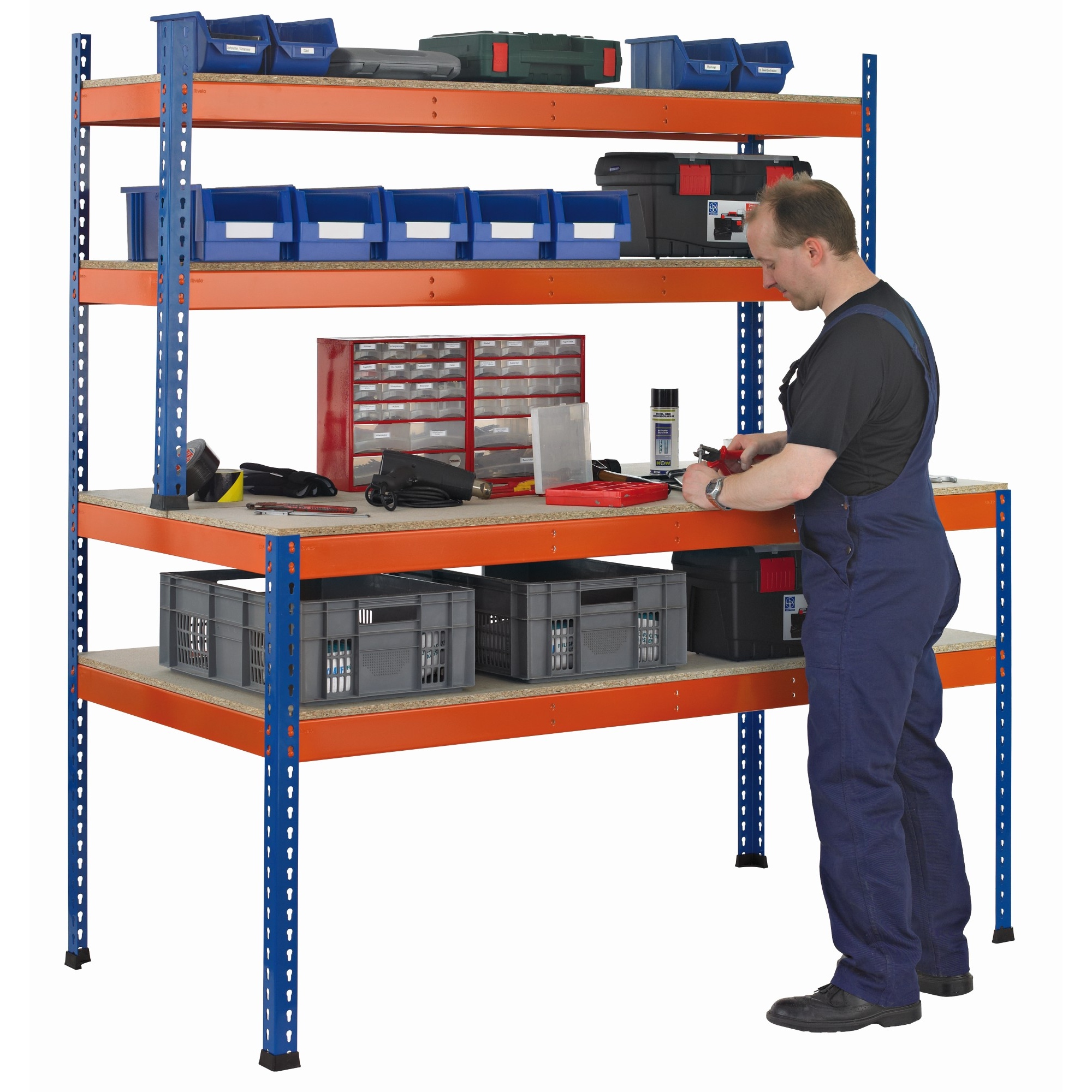 SCHULTE Arbeitstisch Z1 2.450 x 1.981 x 773/316 mm (B x H x T)
