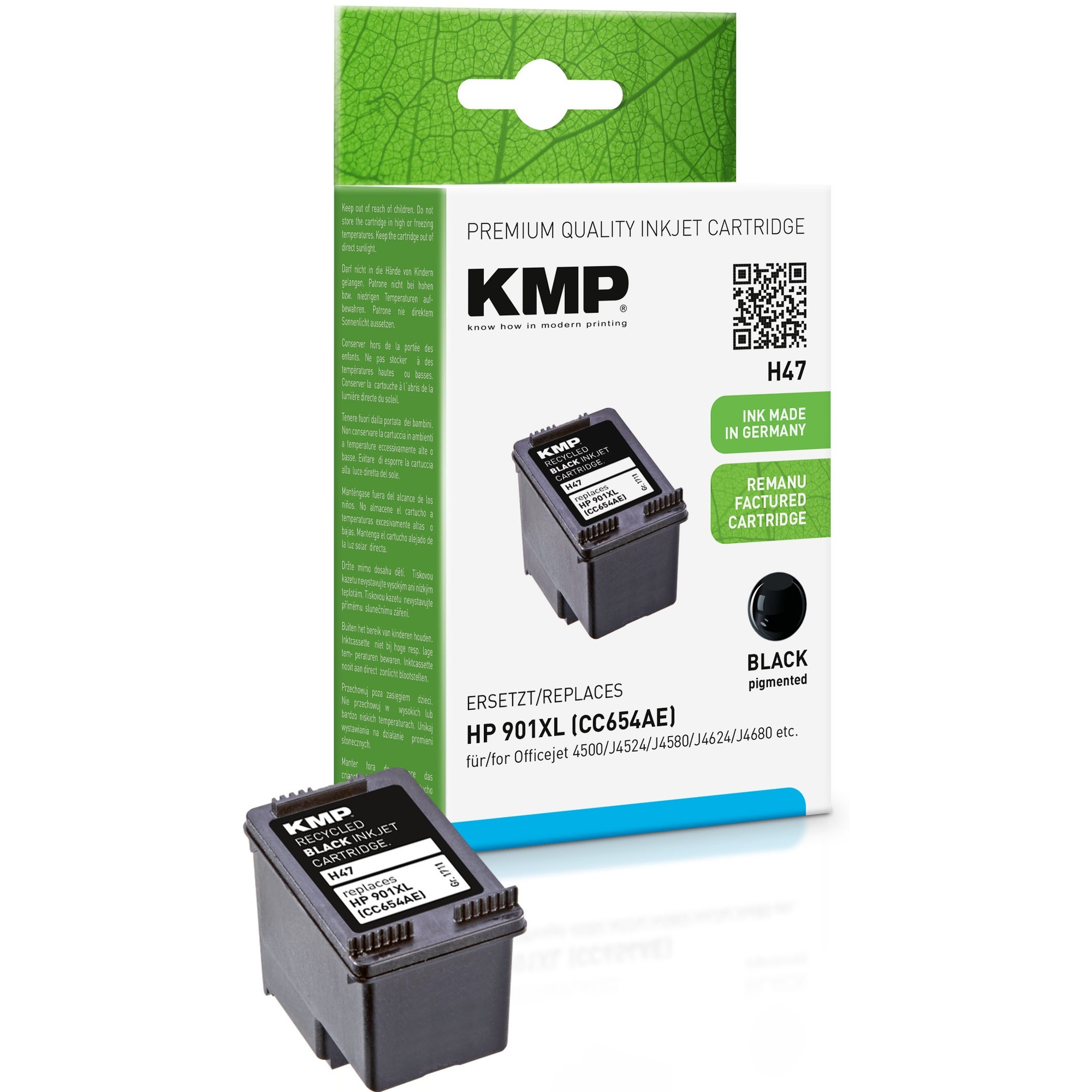 KMP Tintenpatrone kein Originalzubehör Kompatibel mit: HP 901XL H47 ca. 700 Seiten schwarz 14ml