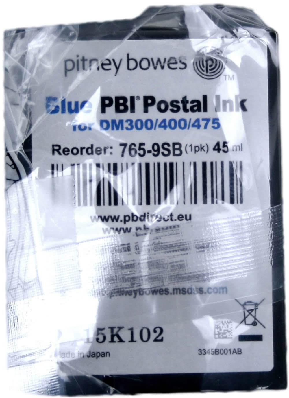 Pitney Bowes Farbkartusche 765-9SB für DM300c, DM400c, DM450c+