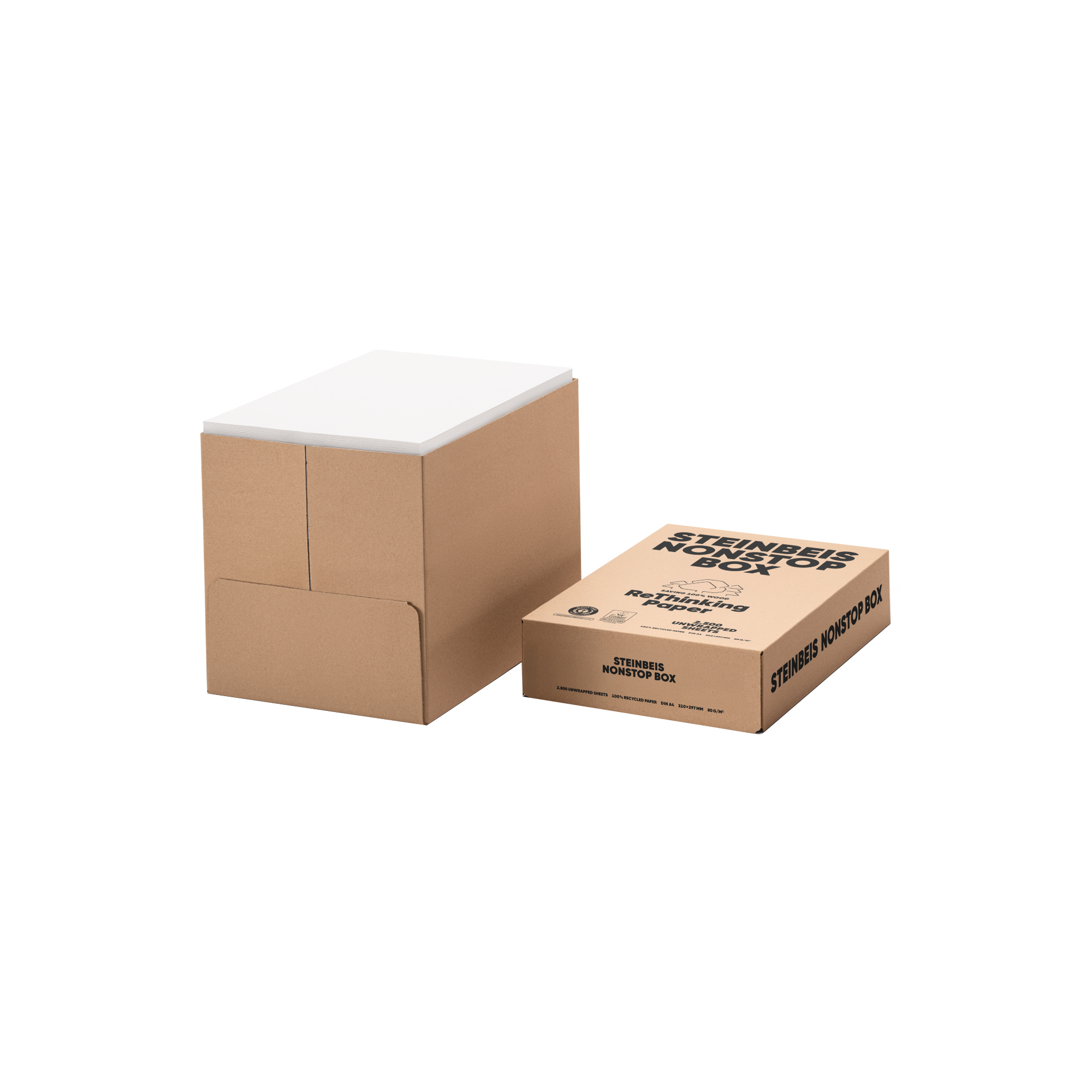 Steinbeis Kopierpapier No. 4 Evolution White DIN A4 80g/m² 100 % recycelt, chlorfrei gebleicht weiß 2.500 Bl./Pack.